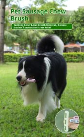 DOG Chew Toys for Teeth Cleaning,Pet Sausage chew Brush,Pet chew & Clean Buddy (Color: PINK)